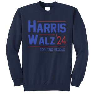 Harris Walz 2024 President American Flag Kamala Harris Waltz Tall Sweatshirt