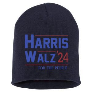 Harris Walz 2024 President American Flag Kamala Harris Waltz Short Acrylic Beanie