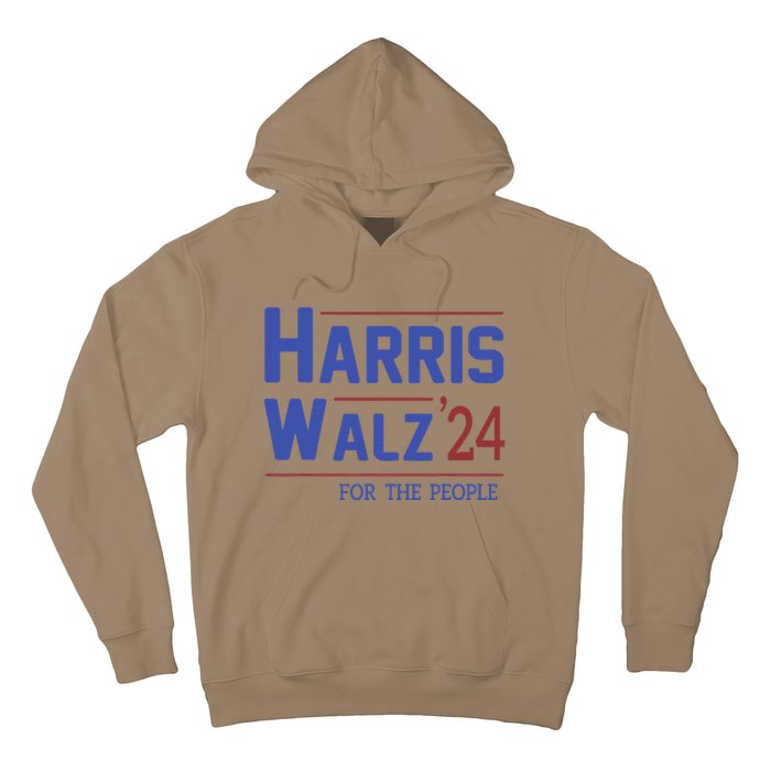 Harris Walz 2024 President American Flag Kamala Harris Waltz Hoodie