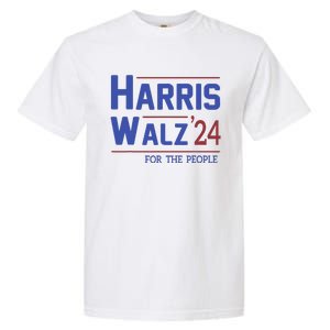 Harris Walz 2024 President American Flag Kamala Harris Waltz Garment-Dyed Heavyweight T-Shirt