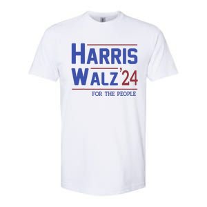 Harris Walz 2024 President American Flag Kamala Harris Waltz Softstyle CVC T-Shirt