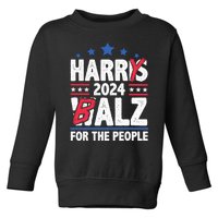 Harris Walz 24 Harry Balz 2024 Meme Democratics Vote Toddler Sweatshirt