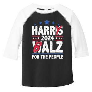 Harris Walz 24 Harry Balz 2024 Meme Democratics Vote Toddler Fine Jersey T-Shirt