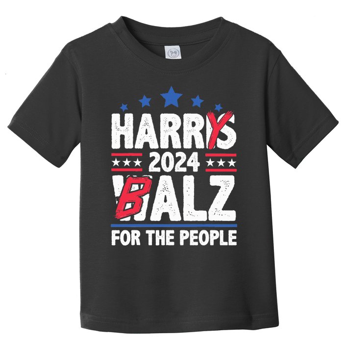 Harris Walz 24 Harry Balz 2024 Meme Democratics Vote Toddler T-Shirt