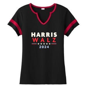 Harris Walz 2024 Election Ladies Halftime Notch Neck Tee