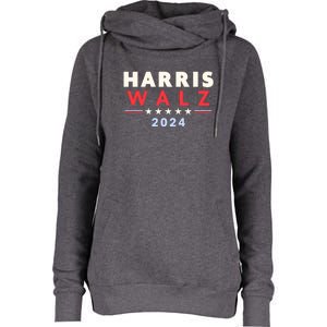 Harris Walz 2024 Election Womens Funnel Neck Pullover Hood