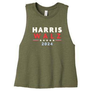 Harris Walz 2024 Election Women's Racerback Cropped Tank