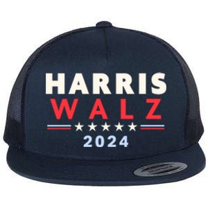 Harris Walz 2024 Election Flat Bill Trucker Hat