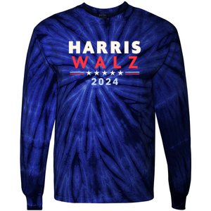 Harris Walz 2024 Election Tie-Dye Long Sleeve Shirt