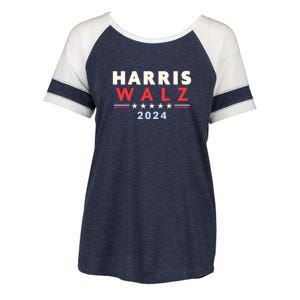 Harris Walz 2024 Election Enza Ladies Jersey Colorblock Tee