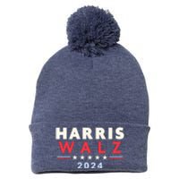 Harris Walz 2024 Election Pom Pom 12in Knit Beanie