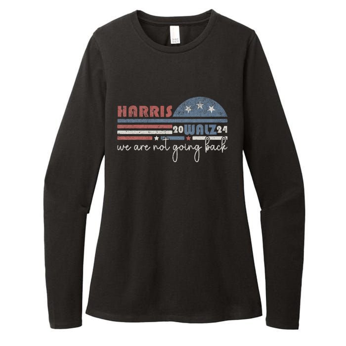 Harris Waltz 2024 Were Not Going Back Retro Womens CVC Long Sleeve Shirt