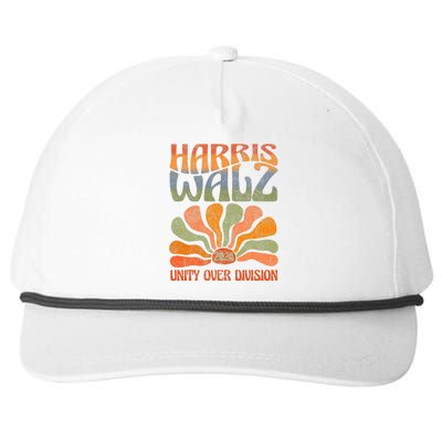 Harris Waltz 2024 Unity Over Division Harris Waltz 2024 Over Snapback Five-Panel Rope Hat