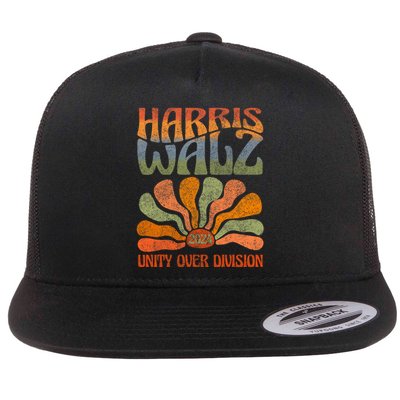 Harris Waltz 2024 Unity Over Division Harris Waltz 2024 Over Flat Bill Trucker Hat