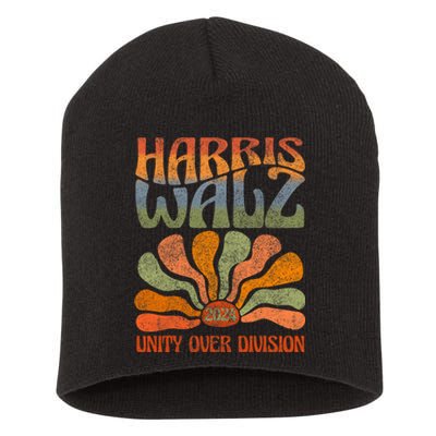 Harris Waltz 2024 Unity Over Division Harris Waltz 2024 Over Short Acrylic Beanie