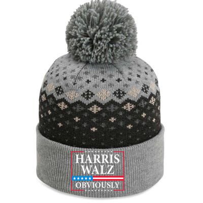 Harris Waltz 2024 Obviously Kamala Harris Tim Walz 2024 The Baniff Cuffed Pom Beanie