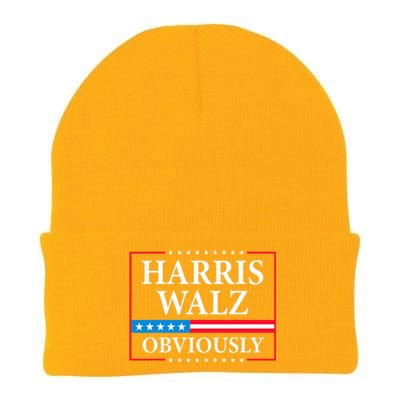 Harris Waltz 2024 Obviously Kamala Harris Tim Walz 2024 Knit Cap Winter Beanie