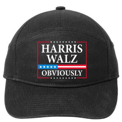 Harris Waltz 2024 Obviously Kamala Harris Tim Walz 2024 7-Panel Snapback Hat