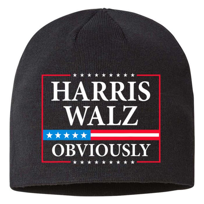 Harris Waltz 2024 Obviously Kamala Harris Tim Walz 2024 Sustainable Beanie