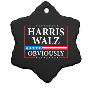 Harris Waltz 2024 Obviously Kamala Harris Tim Walz 2024 Ceramic Star Ornament