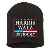 Harris Waltz 2024 Obviously Kamala Harris Tim Walz 2024 Short Acrylic Beanie