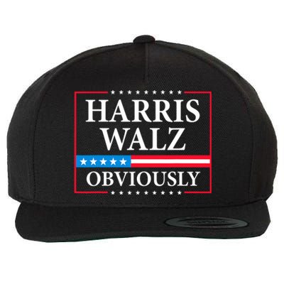 Harris Waltz 2024 Obviously Kamala Harris Tim Walz 2024 Wool Snapback Cap