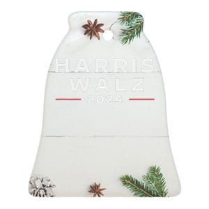 Harris Walz 2024 President Vp Election Ticket Ceramic Bell Ornament