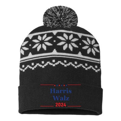 Harris Walz 2024 Election USA-Made Snowflake Beanie