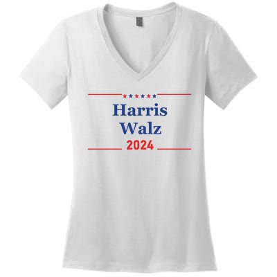 Harris Walz 2024 Election Women's V-Neck T-Shirt