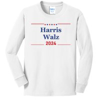 Harris Walz 2024 Election Kids Long Sleeve Shirt