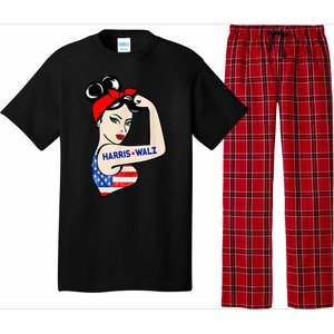 Harris Waltz 2024 Female Strong Usa Election Pajama Set