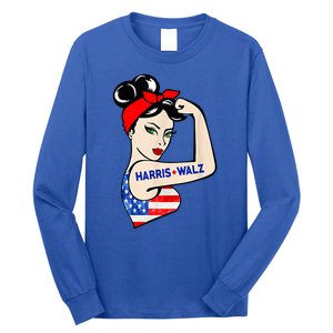 Harris Waltz 2024 Female Strong Usa Election Long Sleeve Shirt