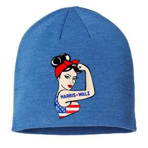 Harris Waltz 2024 Female Strong Usa Election Sustainable Beanie