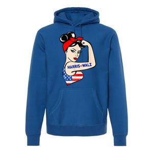 Harris Waltz 2024 Female Strong Usa Election Premium Hoodie