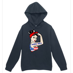 Harris Waltz 2024 Female Strong Usa Election Urban Pullover Hoodie