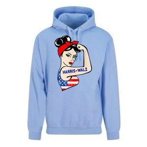 Harris Waltz 2024 Female Strong Usa Election Unisex Surf Hoodie