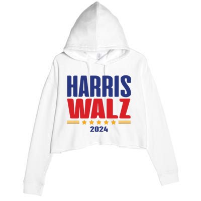 Harris Walz 2024 Crop Fleece Hoodie