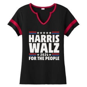 Harris Walz 2024 Election 2024 Kamala Harris Tim Walz Ladies Halftime Notch Neck Tee