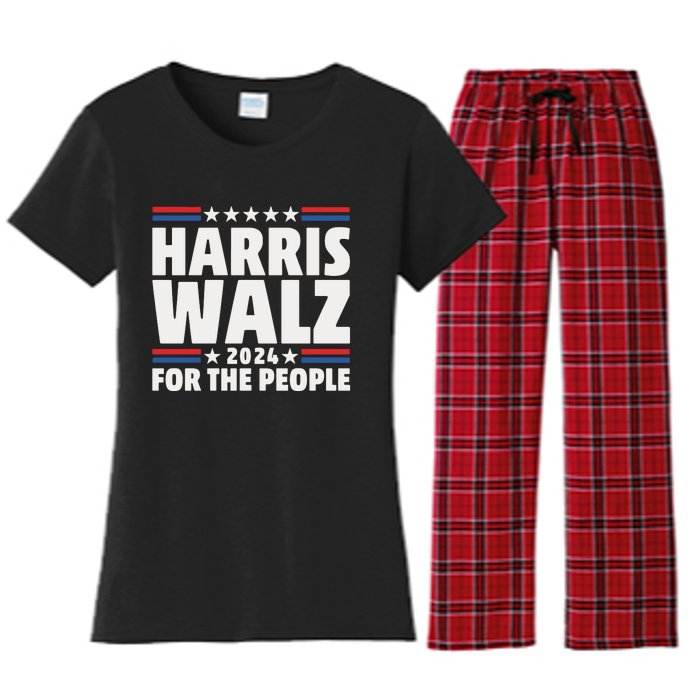 Harris Walz 2024 Election 2024 Kamala Harris Tim Walz Women's Flannel Pajama Set