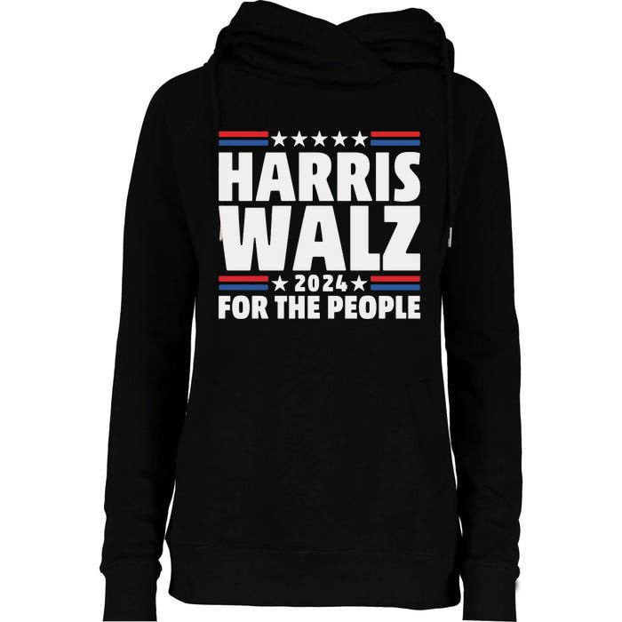 Harris Walz 2024 Election 2024 Kamala Harris Tim Walz Womens Funnel Neck Pullover Hood