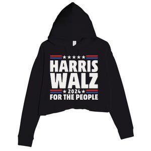 Harris Walz 2024 Election 2024 Kamala Harris Tim Walz Crop Fleece Hoodie