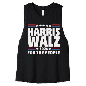 Harris Walz 2024 Election 2024 Kamala Harris Tim Walz Women's Racerback Cropped Tank