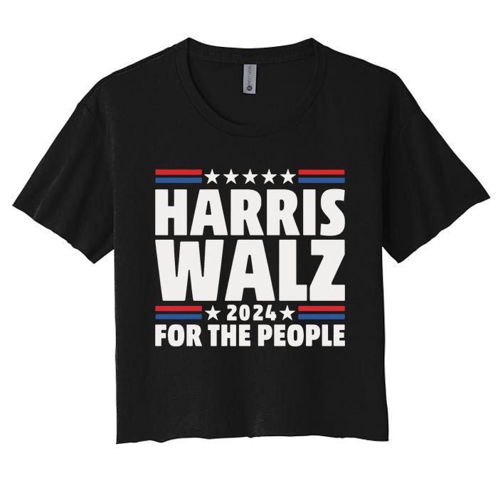 Harris Walz 2024 Election 2024 Kamala Harris Tim Walz Women's Crop Top Tee