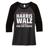 Harris Walz 2024 Election 2024 Kamala Harris Tim Walz Women's Tri-Blend 3/4-Sleeve Raglan Shirt