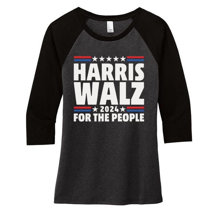 Harris Walz 2024 Election 2024 Kamala Harris Tim Walz Women's Tri-Blend 3/4-Sleeve Raglan Shirt