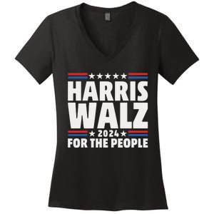 Harris Walz 2024 Election 2024 Kamala Harris Tim Walz Women's V-Neck T-Shirt