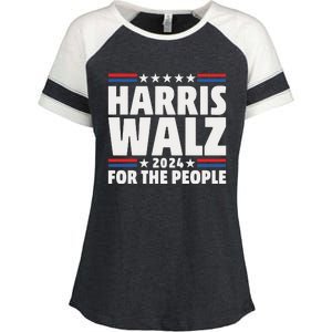 Harris Walz 2024 Election 2024 Kamala Harris Tim Walz Enza Ladies Jersey Colorblock Tee