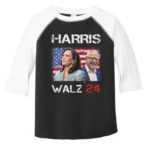 Harris Walz 2024 President Election Kamala Harris Tim Waltz Toddler Fine Jersey T-Shirt