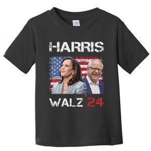 Harris Walz 2024 President Election Kamala Harris Tim Waltz Toddler T-Shirt