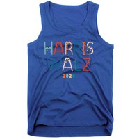 Harris Waltz 2024 Cat Lettering Positive Funny Cat Ladies Gift Tank Top